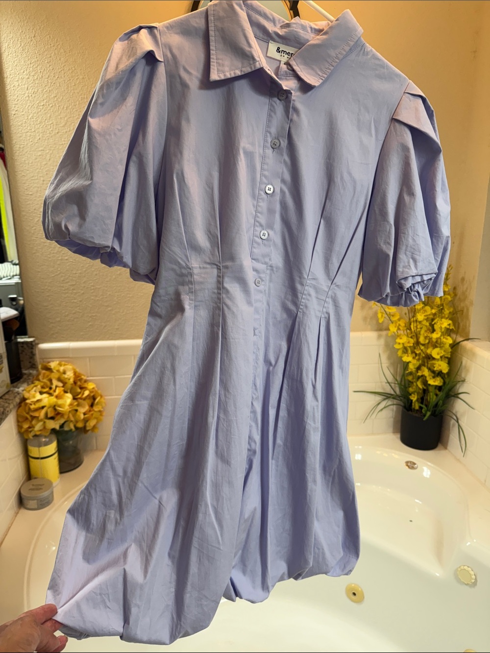 &Merci Lavenderdress . Bubble Hem . Excellent condition . Size Large
